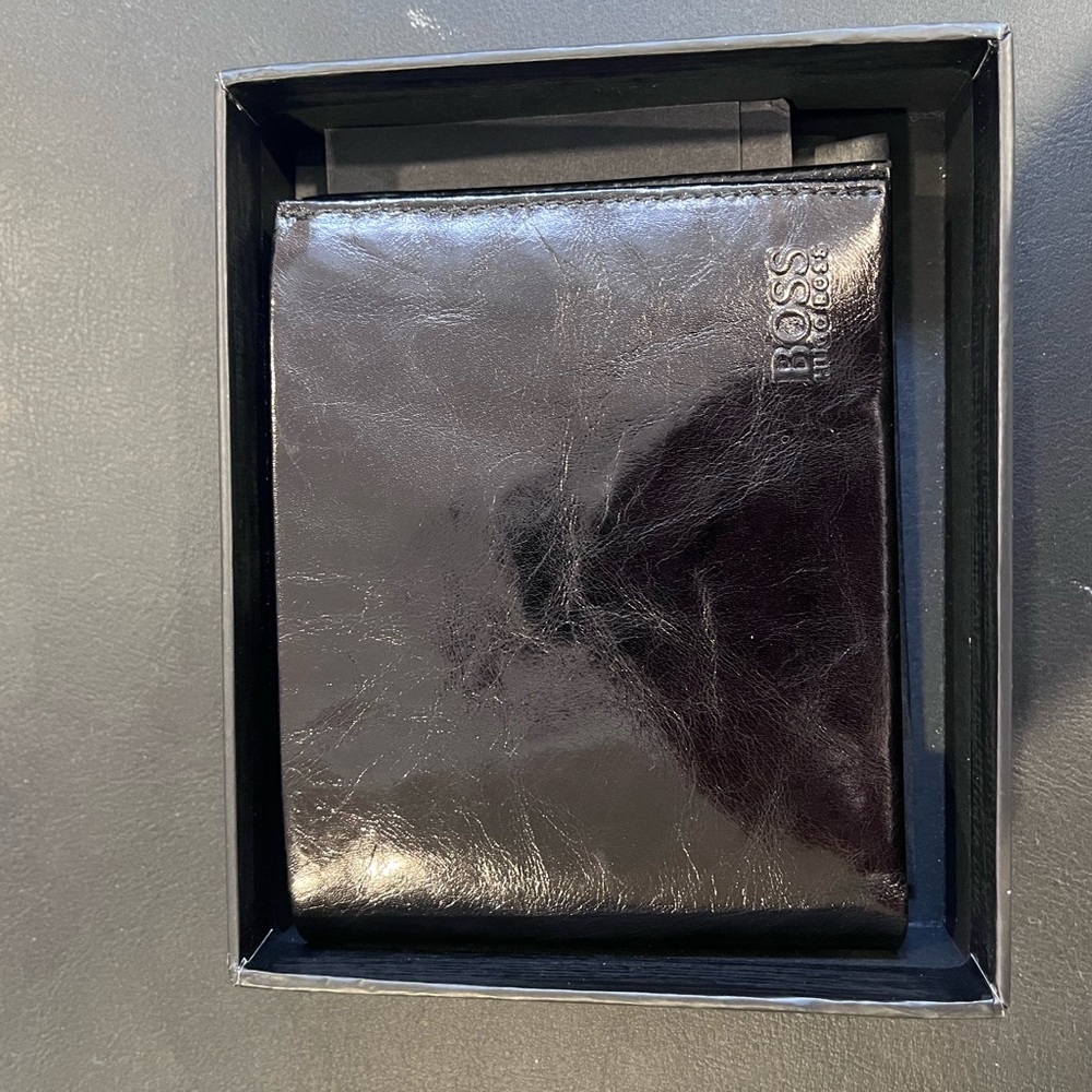 BOSS Dark Leather Wallet